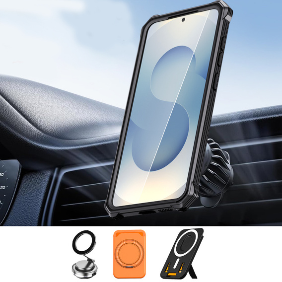 Husă de protecție compatibilă cu MagSafe, cu suport pentru Samsung Galaxy S25 FE