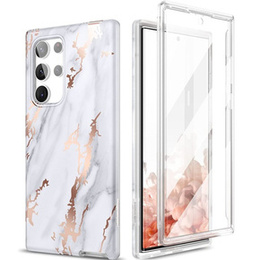 Huse pentru Samsung Galaxy S22 Ultra, Suritch Full Body Marble, alb