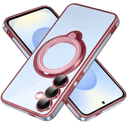 Carcasă magnetică pentru Samsung Galaxy S25+ Plus, pentru MagSafe, roz