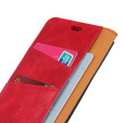 Cu clapetă pentru Huawei P30 Pro, Split Leather Wallet, roșu