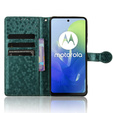 Husa cu clapetă pentru Motorola Moto G24 / G24 Power / G04, Wallet Rhombus, verde