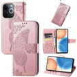 Cu clapetă pentru Realme Note 70T 4G, Butterfly, roz rose gold