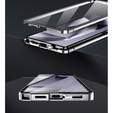Carcasa Magnetic Dual Glass MagSafe pentru Samsung Galaxy S25 Ultra, de argint