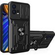 Husă blindată pentru Motorola Edge 30 Fusion 5G, Camera Slide Card Slot, negru