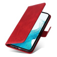 Cu clapetă pentru Samsung Galaxy A54 5G, Leather Wallet, roșu