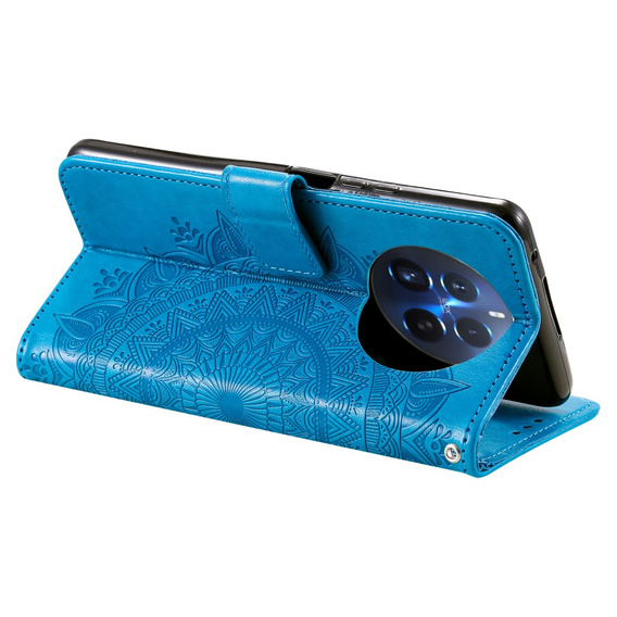 Cu clapetă pentru Realme 12 Pro 5G / 12 Pro+ 5G, Mandala, albastru