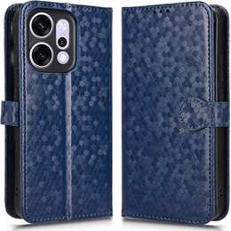 Husă cu clapetă pentru Oppo Reno 14, Wallet Rhombus, albastru