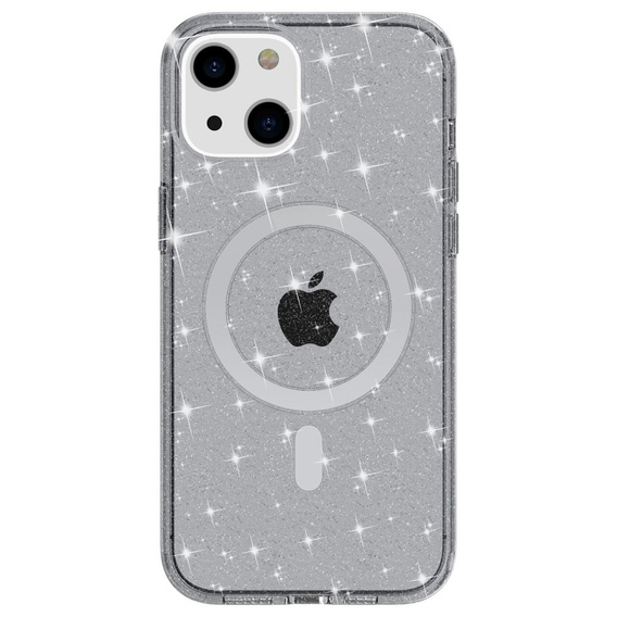 Husă pentru iPhone 14 Plus, Glittery, pentru MagSafe, negru