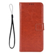 Cu clapetă pentru Samsung Galaxy A56, Crazy Horse Wallet, maro