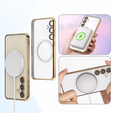 Husă pentru Samsung Galaxy A15 4G/5G, Electro MagSafe, de aur + Sticlă pentru ecran