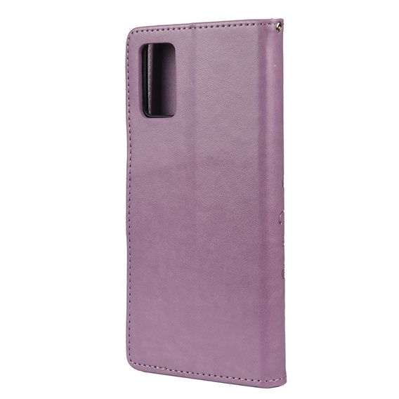 Cu clapetă pentru Xiaomi Redmi Note 10 / 10S, Butterfly, violet deschis