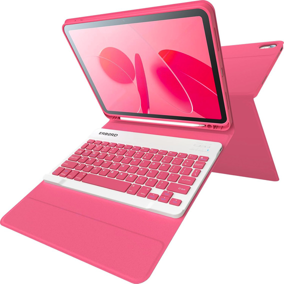 Carcasă + tastatură iPad 10.9 2022 10 Gen, Pen Slot, roz rose gold