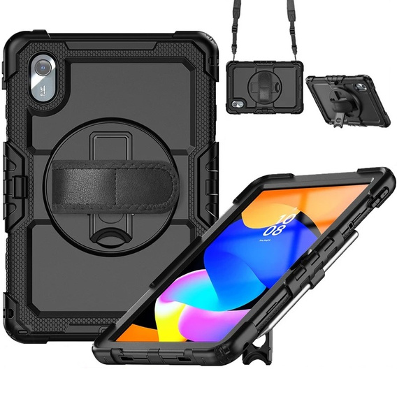 Husa blindată pentru Lenovo Tab M11, carcasă de protecție 360 cu slot pentru stylus, negru