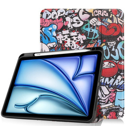 Husă pentru Apple iPad Air 11" 6 gen. 2024 (A2902, Smartcase, graffiti