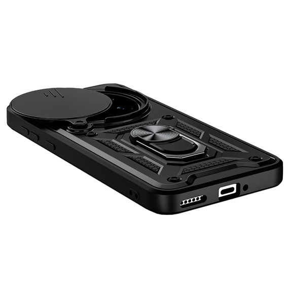 Husă blindată pentru Honor Magic 7 Pro, CamShield Slide, negru