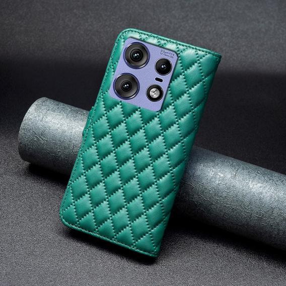 Cu clapetă pentru Motorola Edge 50 Pro 5G, Wallet, BINFEN COLOR, verde