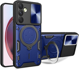 Husă blindată pentru Samsung Galaxy M55 5G, CamShield Slide, albastru