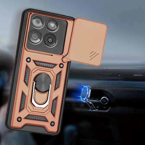 Husă blindată pentru Motorola Edge 60 / 60 Fusion, CamShield Slide, roz