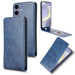 Cu clapetă pentru Samsung Galaxy S25, Flip, albastru închis