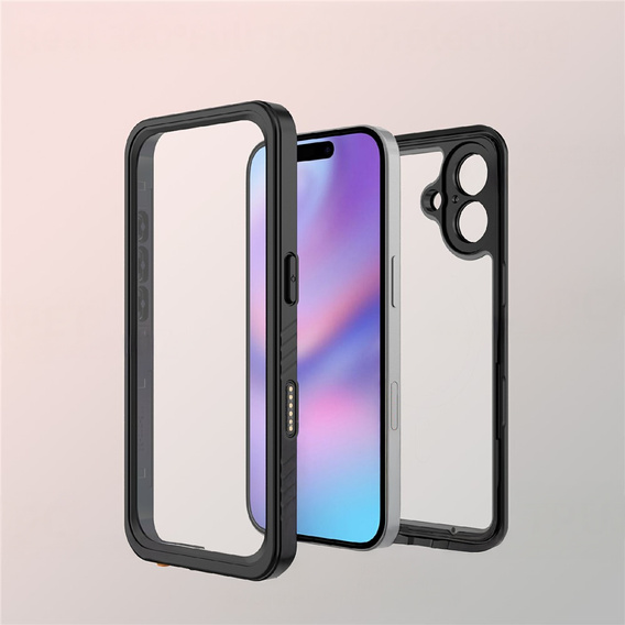 Husă pentru iPhone 17, IP68 rezistentă la apă Redpepper, negru