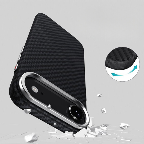 BENKS Kevlar Armor PRO Carbon Fiber 600D A068 caz pentru MagSafe pentru iPhone Air