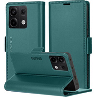 Husă pentru Xiaomi Redmi Note 13 Pro 5G, ERBORD Glossy Litchi, portofel cu clapetă, verde