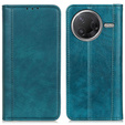 Husa cu clapetă pentru Xiaomi Poco F7 Pro / F7 Ultra, Split Leather, verde