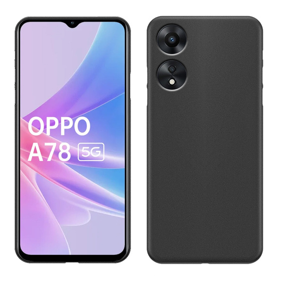 Caz subțire pentru Oppo A78 5G, Slim, negru