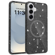 Husă cu sclipici, pentru MagSafe pentru Samsung Galaxy S26 Plus, transparentă/neagră
