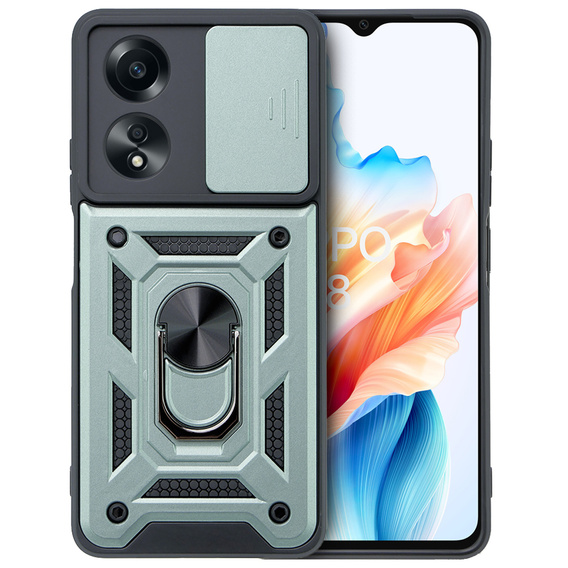 Husă blindată pentru Oppo A38 4G / Oppo A18 4G, CamShield Slide, verde