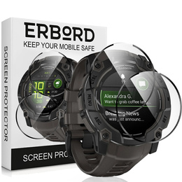 2x ERBORD Hybrid Glass pentru Garmin Instinct 3 50mm