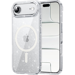 Husă pentru iPhone Air, pentru MagSafe, glitter, transparentă