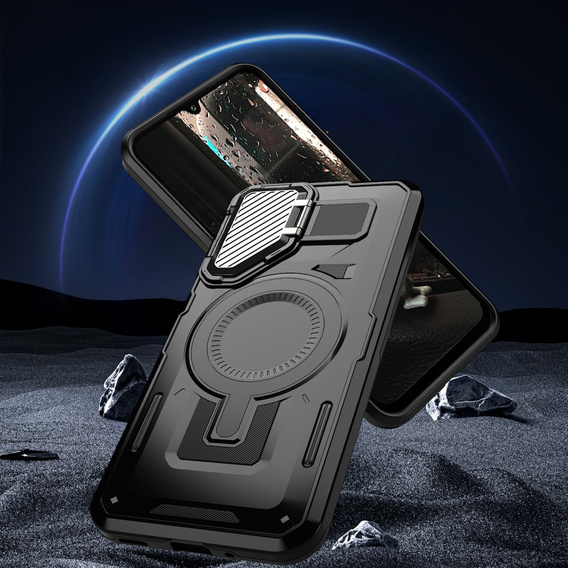 Carcasă pentru Samsung Galaxy A16, Military MagSafe with camera protection, negru