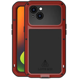 Love Mei Huse pentru iPhone 14, armored with glass, roșu