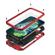Husă pentru iPhone 13 Pro, R-JUST CamShield Slide, armată, roșu / negru