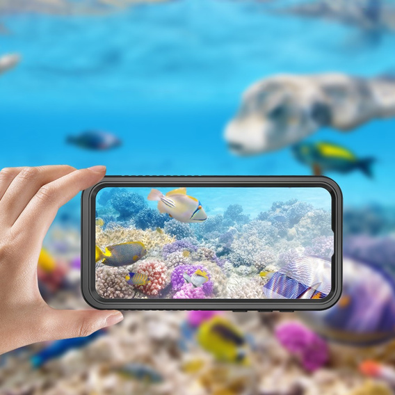Husă impermeabilă IP68 pentru Samsung Galaxy A55 5G, Redpepper, negru