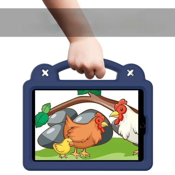 Husă pentru copii pentru iPad mini 7.9" 2019/2015/2014/2013/2012 (5/4/3/2/1 gen.), Cute Patterns, cu suport, albastru închis
