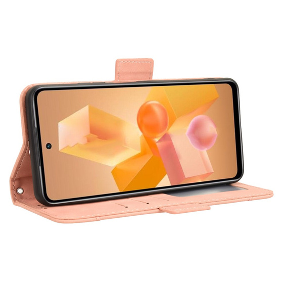 Cu clapetă pentru Infinix Hot 40i, Card Slot, roz