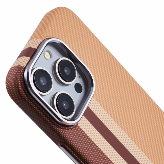 Carcasa pentru iPhone 13 Pro Max, Carbon Fiber MagSafe, galben