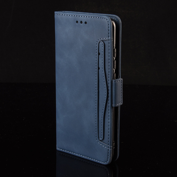 Cu clapetă pentru Samsung Galaxy S25 FE, Card Slot, albastru închis
