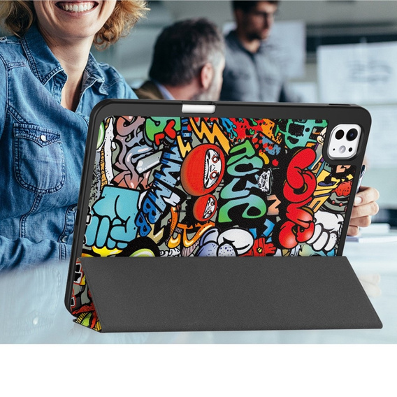 Husă pentru iPad Pro 11 2024, Smartcase, graffiti