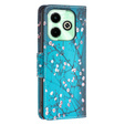 Cu clapetă pentru Infinix Hot 40i, Wallet, Sakura albastru