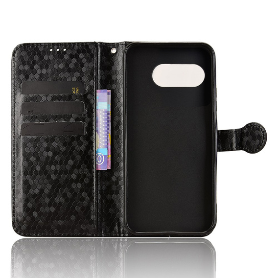 Husa cu clapetă pentru T Phone 3 5G, Wallet Rhombus, negru