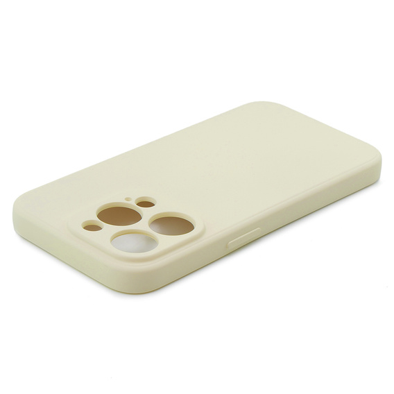 Husa pentru iPhone 15 Pro Max, Silicone Lite, culoare crem