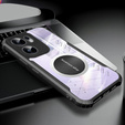 Carcasă pentru Oppo Reno 13F / Oppo Reno 13FS, cu placă magnetică, transparent / negru