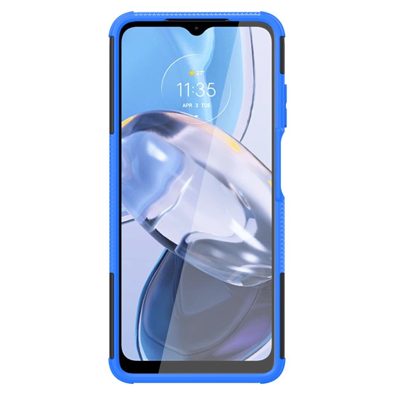 Huse pentru Motorola Moto E22 / E22i, Tire Armor, negru / albastru
