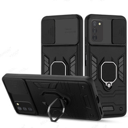 Husă pentru Samsung Galaxy A03s, KickStand Camera Lens, albastru