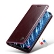 Carcasă flip CASEME pentru Samsung Galaxy S9+ Plus, Waxy Textured, roșu