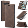 Husa CASEME pentru Google Pixel 7 Pro, Leather Wallet Case, maro