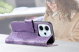 Carcasă Flap pentru Oppo Reno 14F, portofel, Butterfly, violet